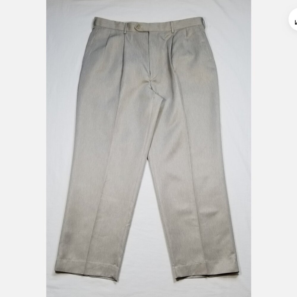 BILL BLASS Select Oxford Pleat Dress Pants 6490E1M